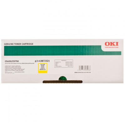 OKI 43872321 Gelber Original-Toner - C5650 / C5750 (U