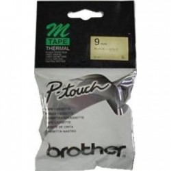 Brother M-821 Altın Üzerine Siyah P-Touch Etiket 9