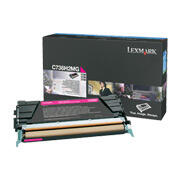 Lexmark C736H2MG High Yield Magenta Original Toner Cartridge - X736 / X738