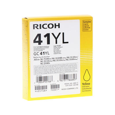 Ricoh GC41YL 405768 Geljet Sarı Orjinal Kartuş - S