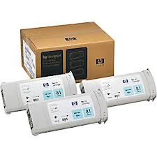HP C5070A (81) 3-pack Light Cyan Plotter Cartridge - DesignJet 5000 / 5500