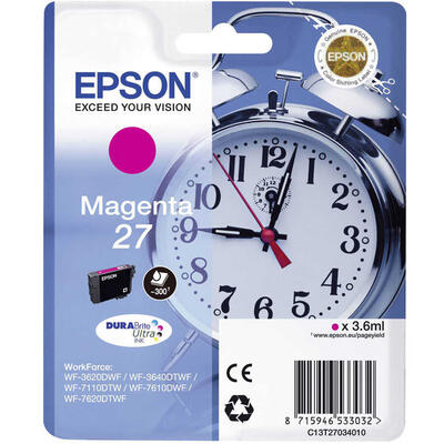 Epson C13T27034020 (27) Magenta Original Ink - WF-3620 (Ex)