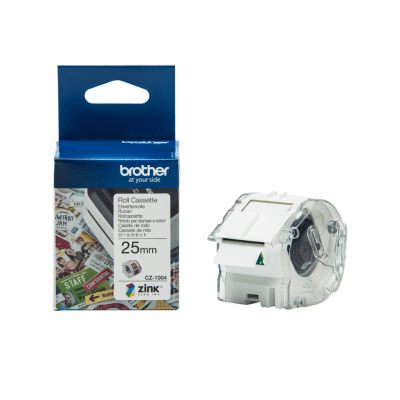 Brother CZ-1004 Orjinal Renkli Etiket Rulosu 25mm