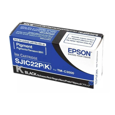 Epson SJIC22P(K) (C33S020601) Black Original Cartridge - TM C3500