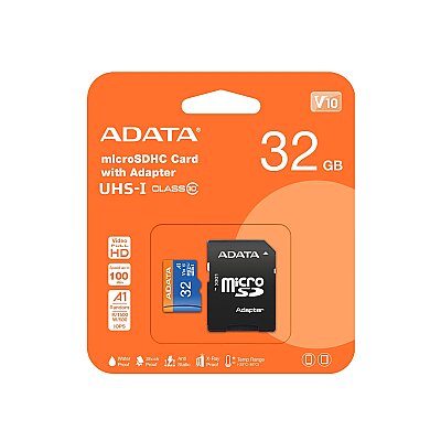 Adata Premiere 32 GB AUSDH32GUICL10A1-RA1 100MB/s UHS-I Class10 V10 Micro SD-Karte