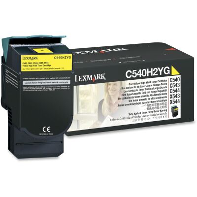 Lexmark C540H2YG Yellow Original Toner High Capacity - C540DW / C543dn