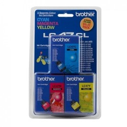 Brother LC47CL 3lü Paket Renkli Orjinal Kartuş -