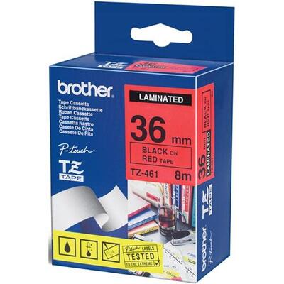 Brother TZ-461 Kırmızı Üzerine Siyah Orjinal Etike
