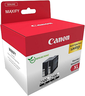 Canon PGI-2500XL (9254B011) BK Twin Pack Black Original Cartridge High Capacity - Maxify iB4050 / MB5050