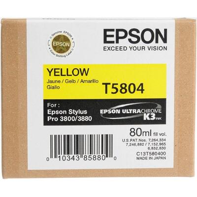 Epson C13T580400 (T5804) Yellow Original Ink - Stylus Pro 3800 (Ex)