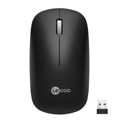 Lenovo Lecoo WS214 Wireless 1200DPI 3 Button Black Optical Slient Mouse