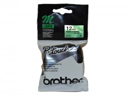 Brother M-731 Black P-Touch Label 12mm On Green - PT-55 / PT-60 / PT-80