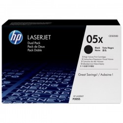 HP CE505XD (05X) Schwarz 2-pack Originaltoner - P2035 / P2055