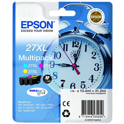 Epson 27XL (C13T27154020) 3 Colors Original Cartridge Advantage Package - WF-2010W