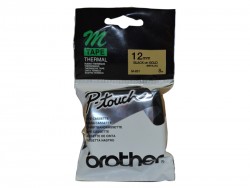 Brother M-831 Altın Üzerine Siyah P-Touch Etiket 1