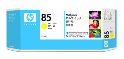 HP C9433A (85) 3-pack Yellow Original Cartridge - DesignJet 30