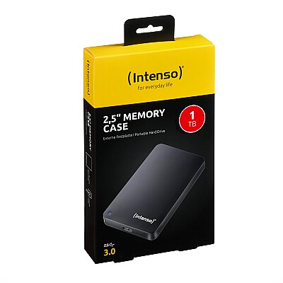 Intenso 1TB 2.5" USB 3.0 Portable Drive Black (6023560) + Ledertragetasche
