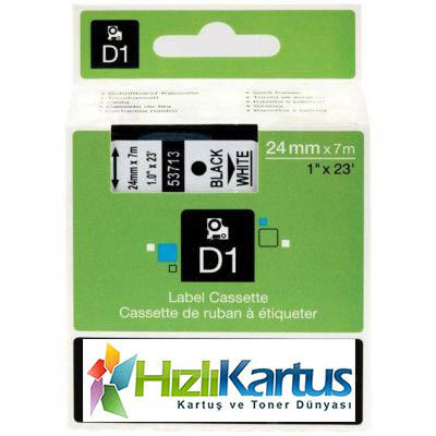 Dymo D1 53710Q Transparent auf Black Label