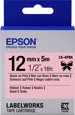 Epson C53S654031 (LK-4PBK) Schwarzer Orj auf Pink